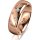 Ring 18 Karat Rotgold 6.0 mm poliert 5 Brillanten G vs Gesamt 0,080ct