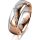 Ring 14 Karat Rot-/Weissgold 6.0 mm poliert 5 Brillanten G vs Gesamt 0,065ct