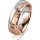 Ring 18 Karat Rot-/Weissgold 6.0 mm diamantmatt