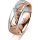 Ring 18 Karat Rot-/Weissgold 6.0 mm diamantmatt 5 Brillanten G vs Gesamt 0,065ct