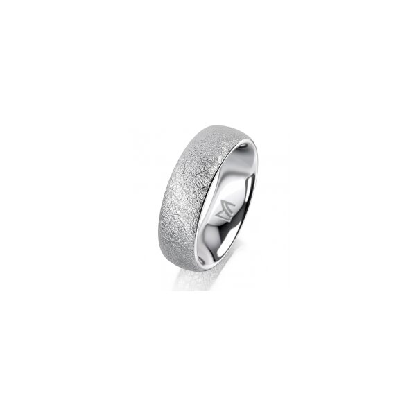 Ring 14 Karat Weissgold 6.0 mm kreismatt