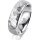 Ring 14 Karat Weissgold 6.0 mm diamantmatt 1 Brillant G vs 0,025ct