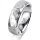 Ring 14 Karat Weissgold 6.0 mm diamantmatt 1 Brillant G vs 0,035ct