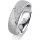 Ring 14 Karat Weissgold 6.0 mm kreismatt 5 Brillanten G vs Gesamt 0,065ct