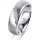 Ring 14 Karat Weissgold 6.0 mm sandmatt 5 Brillanten G vs Gesamt 0,065ct