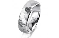 Ring 18 Karat Weissgold 6.0 mm diamantmatt
