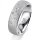 Ring 18 Karat Weissgold 6.0 mm kreismatt 5 Brillanten G vs Gesamt 0,080ct