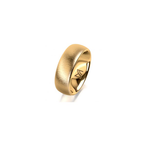 Ring 14 Karat Gelbgold 7.0 mm sandmatt