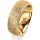 Ring 14 Karat Gelbgold 7.0 mm kristallmatt 1 Brillant G vs 0,025ct