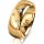 Ring 14 Karat Gelbgold 7.0 mm poliert 3 Brillanten G vs Gesamt 0,070ct