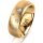 Ring 14 Karat Gelbgold 7.0 mm sandmatt 3 Brillanten G vs Gesamt 0,070ct