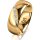 Ring 14 Karat Gelbgold 7.0 mm poliert 6 Brillanten G vs Gesamt 0,080ct