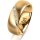 Ring 14 Karat Gelbgold 7.0 mm l&auml;ngsmatt 6 Brillanten G vs Gesamt 0,080ct