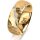 Ring 14 Karat Gelbgold 7.0 mm diamantmatt 6 Brillanten G vs Gesamt 0,080ct