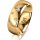 Ring 14 Karat Gelbgold 7.0 mm poliert 5 Brillanten G vs Gesamt 0,095ct