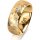 Ring 14 Karat Gelbgold 7.0 mm diamantmatt 5 Brillanten G vs Gesamt 0,095ct