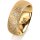 Ring 18 Karat Gelbgold 7.0 mm kristallmatt 1 Brillant G vs 0,025ct