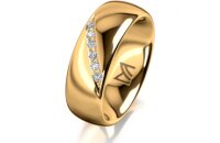 Ring 18 Karat Gelbgold 7.0 mm poliert 6 Brillanten G vs...