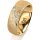 Ring 18 Karat Gelbgold 7.0 mm kreismatt 6 Brillanten G vs Gesamt 0,080ct
