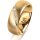 Ring 18 Karat Gelbgold 7.0 mm sandmatt 6 Brillanten G vs Gesamt 0,080ct