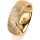 Ring 18 Karat Gelbgold 7.0 mm kristallmatt 6 Brillanten G vs Gesamt 0,080ct