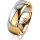 Ring 14 Karat Gelb-/Weissgold 7.0 mm poliert