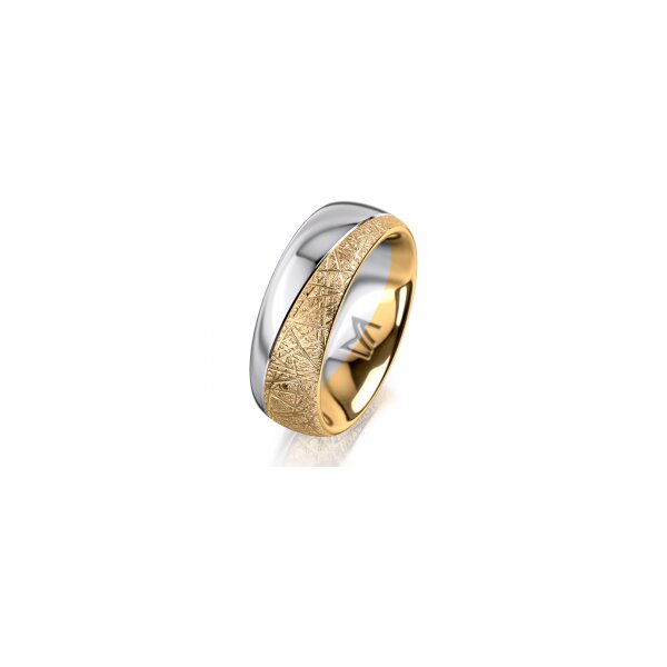 Ring 14 Karat Gelb-/Weissgold 7.0 mm kristallmatt