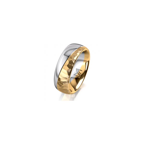 Ring 14 Karat Gelb-/Weissgold 7.0 mm diamantmatt