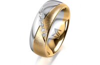 Ring 14 Karat Gelb-/Weissgold 7.0 mm sandmatt 6...