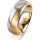 Ring 18 Karat Gelb-/Weissgold 7.0 mm sandmatt
