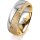 Ring 18 Karat Gelb-/Weissgold 7.0 mm kristallmatt