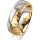 Ring 18 Karat Gelb-/Weissgold 7.0 mm diamantmatt
