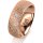 Ring 14 Karat Rotgold 7.0 mm kristallmatt 1 Brillant G vs 0,025ct