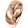 Ring 14 Karat Rotgold 7.0 mm l&auml;ngsmatt 3 Brillanten G vs Gesamt 0,070ct