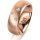Ring 14 Karat Rotgold 7.0 mm sandmatt 3 Brillanten G vs Gesamt 0,070ct