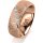Ring 14 Karat Rotgold 7.0 mm kristallmatt 6 Brillanten G vs Gesamt 0,080ct