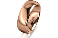 Ring 18 Karat Rotgold 7.0 mm poliert