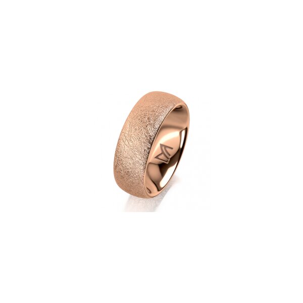 Ring 18 Karat Rotgold 7.0 mm kreismatt