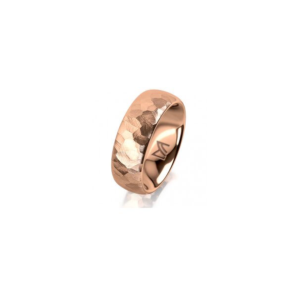 Ring 18 Karat Rotgold 7.0 mm diamantmatt