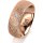 Ring 18 Karat Rotgold 7.0 mm kristallmatt 1 Brillant G vs 0,035ct