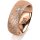 Ring 18 Karat Rotgold 7.0 mm kristallmatt 3 Brillanten G vs Gesamt 0,070ct