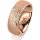 Ring 18 Karat Rotgold 7.0 mm kreismatt 6 Brillanten G vs Gesamt 0,080ct