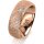 Ring 18 Karat Rotgold 7.0 mm kristallmatt 5 Brillanten G vs Gesamt 0,095ct