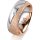 Ring 14 Karat Rot-/Weissgold 7.0 mm kreismatt 1 Brillant G vs 0,025ct