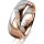 Ring 14 Karat Rot-/Weissgold 7.0 mm poliert 6 Brillanten G vs Gesamt 0,080ct