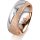 Ring 18 Karat Rot-/Weissgold 7.0 mm kreismatt 1 Brillant G vs 0,025ct