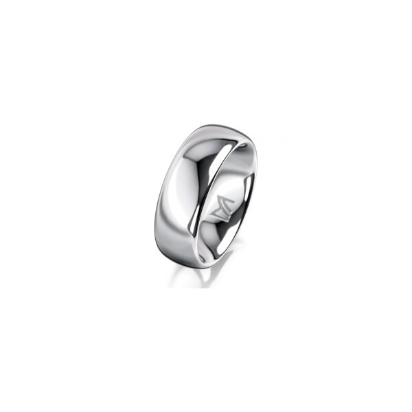 Ring 14 Karat Weissgold 7.0 mm poliert