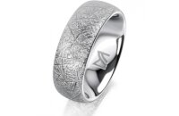 Ring 14 Karat Weissgold 7.0 mm kristallmatt