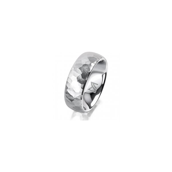 Ring 14 Karat Weissgold 7.0 mm diamantmatt
