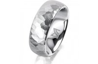 Ring 14 Karat Weissgold 7.0 mm diamantmatt